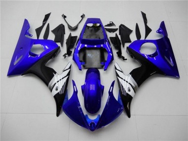 Cheap 2003-2005 Blue White Black Yamaha YZF R6 Motorcycle Fairings Kit