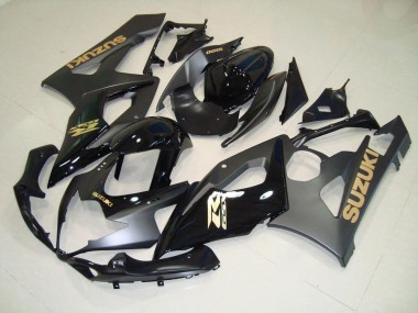 Cheap 2005-2006 Black with Gold Decals Suzuki GSXR 1000 Motorcylce Fairings